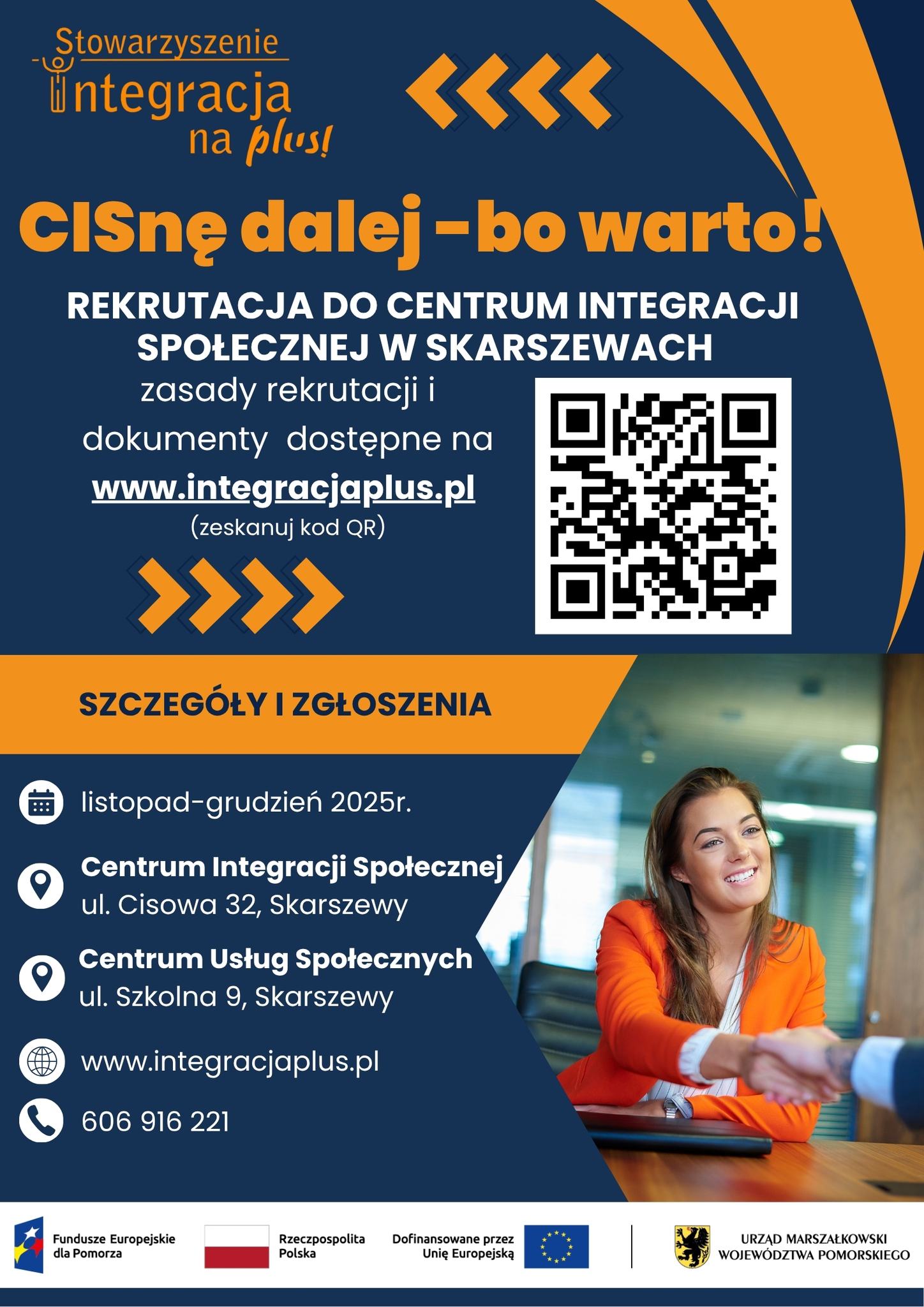 Plakat z ogłoszeniem o rekrutacji do CIS w Skarszewach